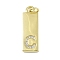 Brass Micro Pave Clear Cubic Zirconia Pendants, Cadmium Free & Nickel Free & Lead Free, Real 18K Gold Plated, Rectangle, Letter C, 23.5x7.5x2mm, Hole: 3mm