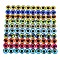Luminous Eye Printed Glass Cabochons, Half Round/Dome, Mixed Color, 10x3.5mm, about 100pcs/bag