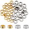 UNICRAFTALE 40pcs Stainless Steel Grooved Beads Round Stripe Spacer Beads Mixed Sizes Metal Loose Spacer Beads Grooved Column Beads Large Holes Column Beads for Bracelet Necklace Jewelry Making