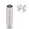 Brass Magnetic Clasps with Glue-in Ends, Column, Platinum, 18x5mm, Hole: 4mm