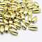 Plating Eco-Friendly Plastic Beads, Oval, Golden Plated, 6x3mm, Hole: 1mm, about 16600pcs/500g