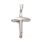 Non-Tarnish 304 Stainless Steel Pendants, Cross Charm, Religion, Stainless Steel Color, 46.5x29x5mm, Hole: 8.8x4mm