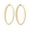 Brass Pendants, Cadmium Free & Nickel Free & Lead Free, Oval, Hollow, Real 18K Gold Plated, 38.5x17.5x1.2mm, Hole: 1.2mm