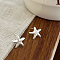 925 Sterling Silver Starfish Stud Earrings, Elegant Beach Vacation Style Jewelry, Silver, 12x10mm