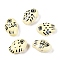 Handmade Printed Porcelain Beads Strand, Fish, Lemon Chiffon, 13x18x9mm, Hole: 1.6mm, about 24~25pcs/strand, 11.81''(30~31.5cm)