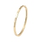 Brass Finger Rings for Women, Real 14K Gold Plated, Inner Diameter: 19mm, 1mm