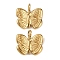 304 Stainless Steel Charms, Golden, Butterfly, 9.5x9.5x3mm, Hole: 1.8mm