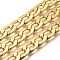 Aluminium Curb Chains, with Spool, Unwelded, Golden, 16.5x11.5x3mm, about 32.81 Feet(10m)/Roll