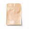 Eco-friendly Biodegradable Kraft Paper Packaging Zip Lock Paper Bag, Stand up Pouch, with Windows, Rectangle, Dark Khaki, 14x9cm