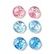 Resin Imitation Opal Cabochons, Single Face Faceted, Rondelle, Mixed Color, 8x3mm