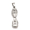304 Stainless Steel Pendants, Skateboarding Charm, Anti-Tarnish, Stainless Steel Color, 31x9x5mm, Hole: 3x7mm