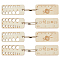 Rectangle Wood Crochet Hook Ruler & Thickness Gauge, Knitting Tools, with Plastic Ball Chain, Moccasin, 3x6.8x0.3cm