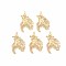 Rack Plating 201 Stainless Steel Filigree Pendants, Etched Metal Embellishments, Nickel Free, Goldfish, Real 18K Gold Plated, 27x16.5x0.4mm, Hole: 1.2mm
