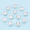 Sew on Rhinestone, with Brass Prong Settings, Flat Round, Nickel Free, Platinum, 5.5x4mm, Hole: 0.8~1mm, about 1440pcs/set