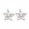 Non-Tarnish 5Pcs 201 Stainless Steel Pendants, Laser Cut, Hllow Flower Charm, Stainless Steel Color, 15.5x16.5x1mm, Hole: 1.5mm