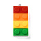 Resin Pendants, with Platinum Iron Loop, Toy Bricks, Colorful, 36x15.5x8mm, Hole: 2.6mm