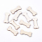 Wood Cabochons, Laser Cut Wood Shapes, Bone, Antique White, 29.5~30x12~12.5x2.5mm