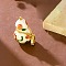 Brass Micro Pave Cubic Zirconia Pendants, with Enamel, Gourd Charms, Golden, Colorful, 23.5~24x14.5mm, Hole: 3.8mm