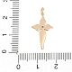 Подвески из латуни с прозрачным фианитом KK-Q096-07A-G-3