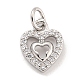 Сердце из латуни с подвесками из циркония KK-Q814-07P-1