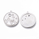 Латунные микропаве прозрачные подвески с фианитом KK-N232-174P-NF-2