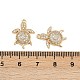 Латунные микропаве прозрачные подвески с фианитом KK-G535-02C-G-3