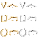 6 пара серег-колец Huggie Hoop из нержавеющей стали 304 в двух стилях EJEW-DC0001-05-1