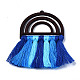 Кулоны с кисточкой из поликоттона (полиэстера) FIND-T052-14G-2