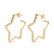 Серьги-кольца из латуни EJEW-J101-12G