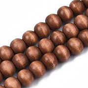 Расписные бусины из натурального дерева WOOD-S053-54L