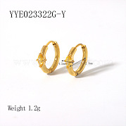 Элегантные серьги-кольца из нержавеющей стали QA3505-5