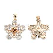 Подвески из латуни с прозрачным фианитом KK-N232-470