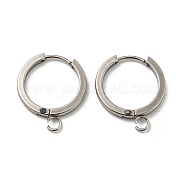 Фурнитура для сережек-колец huggie hoop из нержавеющей стали 201 STAS-A167-01D-P