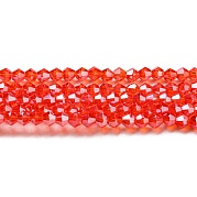 Прозрачные стеклянные бусины гальваническим пряди GLAA-F029-3mm-C14