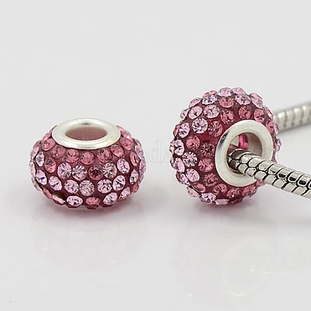Cmолы Rhinestone Европейский бисером GPDL-C004-03S-1