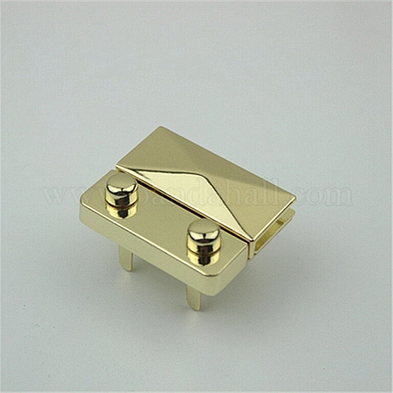 Застежки для кошелька с замком из цинкового сплава PURS-PW0005-093LG-1