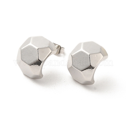 Серьги-гвоздики из латуни с шестигранной головкой EJEW-P254-03P-1