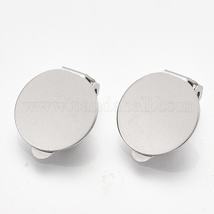 Фурнитура для сережек-клипс из нержавеющей стали марки 304 STAS-T045-33D-P-1