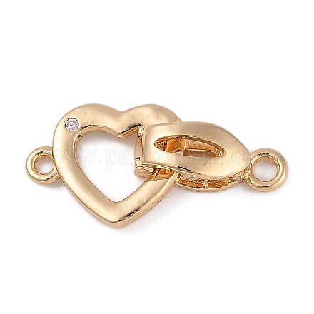 Застежки-сердечки из латуни FIND-U017-19G-1