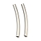 Non-Tarnish 304 Stainless Steel Tube Beads, Curved Tube, Stainless Steel Color, 25x2.5mm, Hole: 2mm