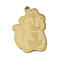 201 Stainless Steel Pendants, Skunk Charm, Golden, 24.5x16.5x1.5mm, Hole: 1mm