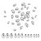 32Pcs 4 Style 201 Stainless Steel Beads, Barrel, Stainless Steel Color, 5~8x3~6mm, Hole: 1.2~1.8mm, 8pcs/style