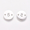 Tarnish Resistant Numbers 304 Stainless Steel Links, Laser Cut, for Craft Jewelry Making, Flat Round with Num.5, Stainless Steel Color, Num.5, 10x1mm, Hole: 1.4mm