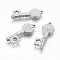 Tarnish Resistant 201 Stainless Steel Pendants, Key, Saint Benedict Medal, Stainless Steel Color, 26x10x3mm, Hole: 1mm