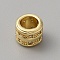 Brass Cubic Zirconia European Beads, Large Hole Beads, Column, Real 18K Gold Plated, 7x5.5mm, Hole: 4.5mm
