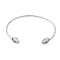 Non-Tarnish Adjustable 304 Stainless Steel Cuff Bangle Making, Flat Round Tray, Stainless Steel Color, Inner Diameter: 2-1/2 inch(6.5cm), Tray: 10mm