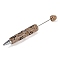 Iron Beadable Pen, Ball-Point Pen, with Polymer Clay Rhinestone, for DIY Personalized Pen with Jewelry Beads, Random Underlay, Light Colorado Topaz, 149x16mm