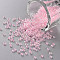 11/0 Grade A Round Glass Seed Beads, Transparent Inside Colours, AB Color Plated, Lavender Blush, 2.3x1.5mm, Hole: 1mm, about 48500pcs/pound