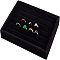 NBEADS Velvet Rings Displays Tray, 5 Slots Ring Earring Storage Holder Bracelets Necklaces Jewelry Display Organizer for Jewelry Retail Display Selling, Black, 20x15x3.2cm