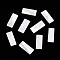 Natural White Shell Cabochons, Rectangle, Floral White, 13x5.5x1.5mm